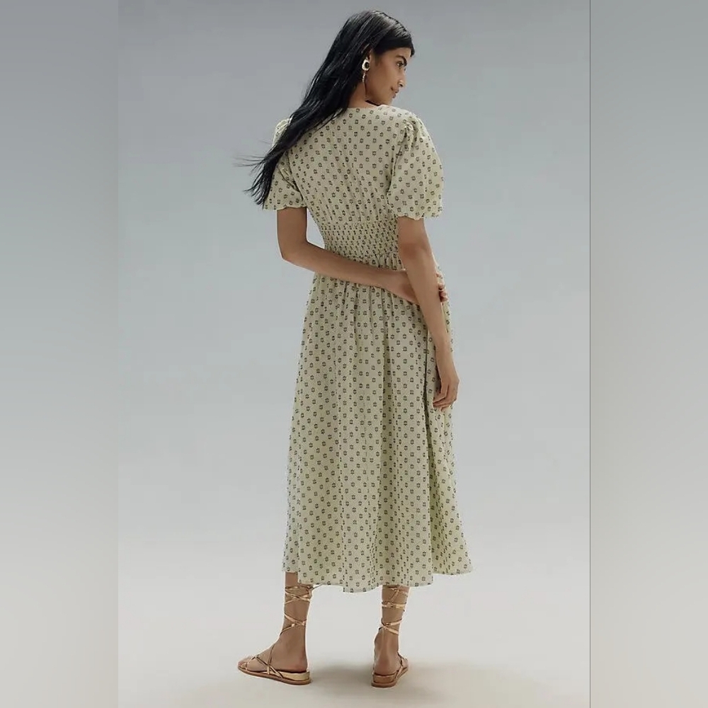 OPEN TO OFFERS NWT Anthropologie Katerina Button-Front Textured Dress Sz Small - Picture 3 of 4